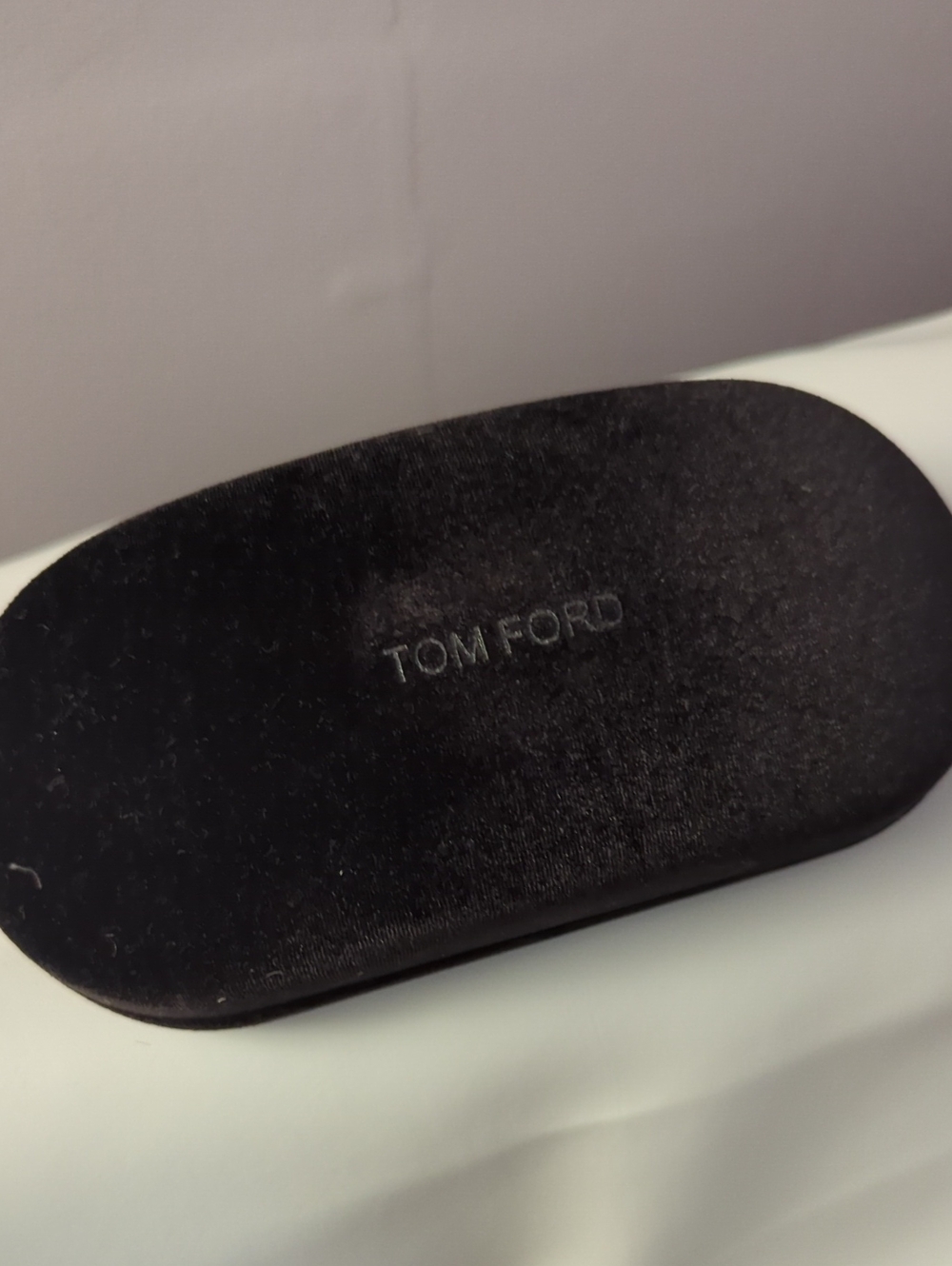 Tom Ford Black Velvet Sunglasses Case with Embossed Logo